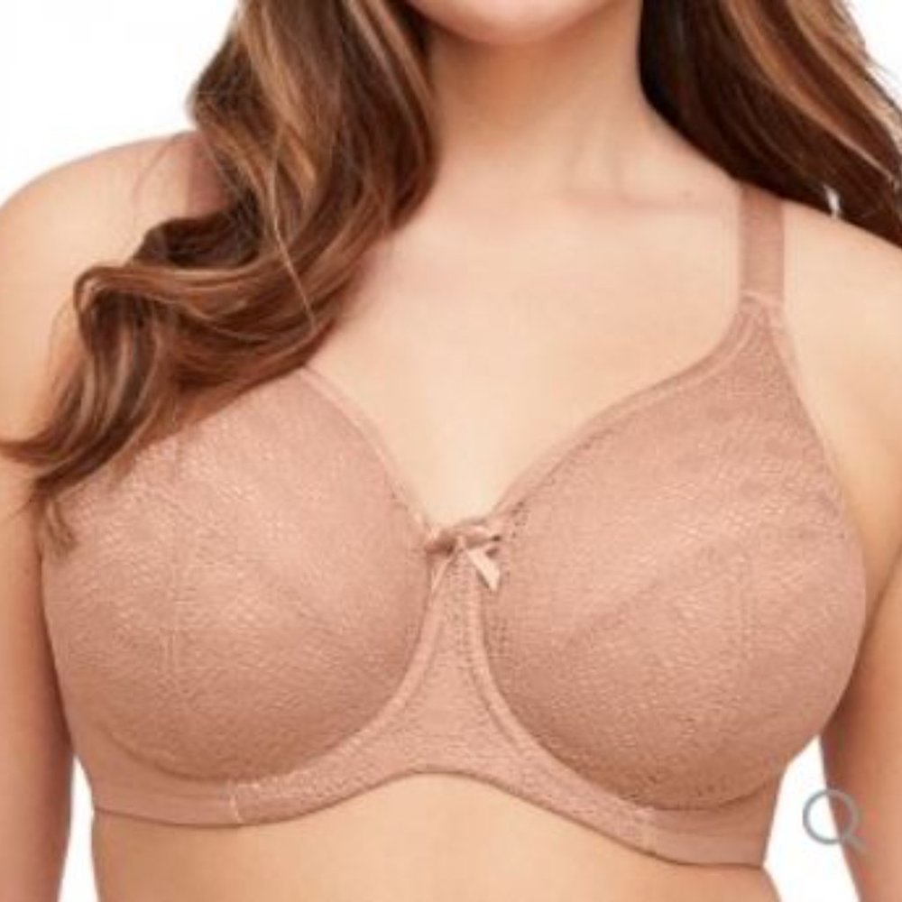 Glamorize Lace Comfort WonderWire Bra Cappuccino 38 DD EUC
